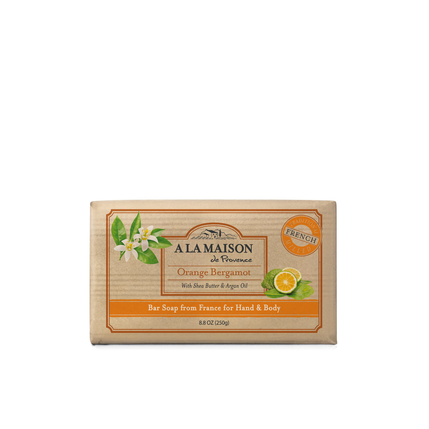 Caron Mon Ange プチベース Orange Bergamot French Milled Bar Soap 8.8 oz | A La Maison – A la