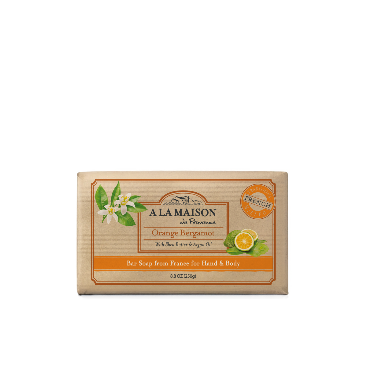 Orange Bergamot French Milled Bar Soap 8.8 oz | A La Maison – A la