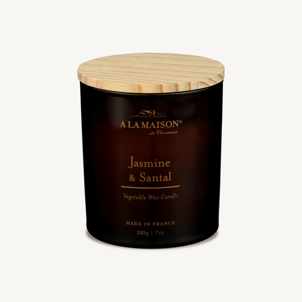月香　804040 Jasmine & Santal Candle – A la Maison de Provence