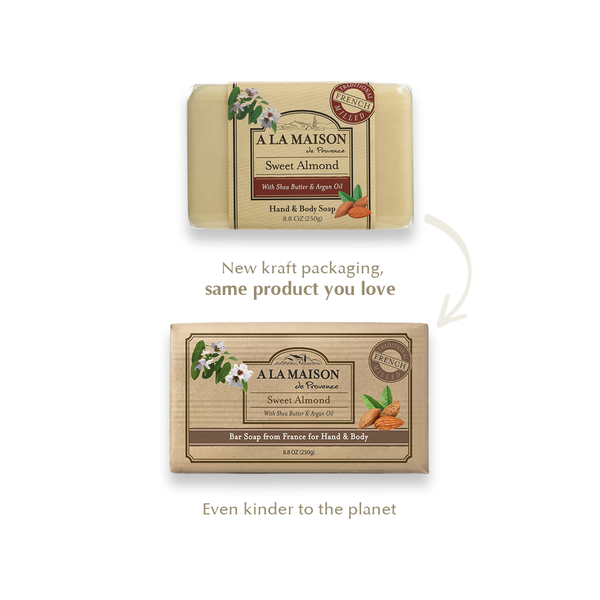 Sweet Almond Bar Soap 8.8 oz – A la Maison de Provence