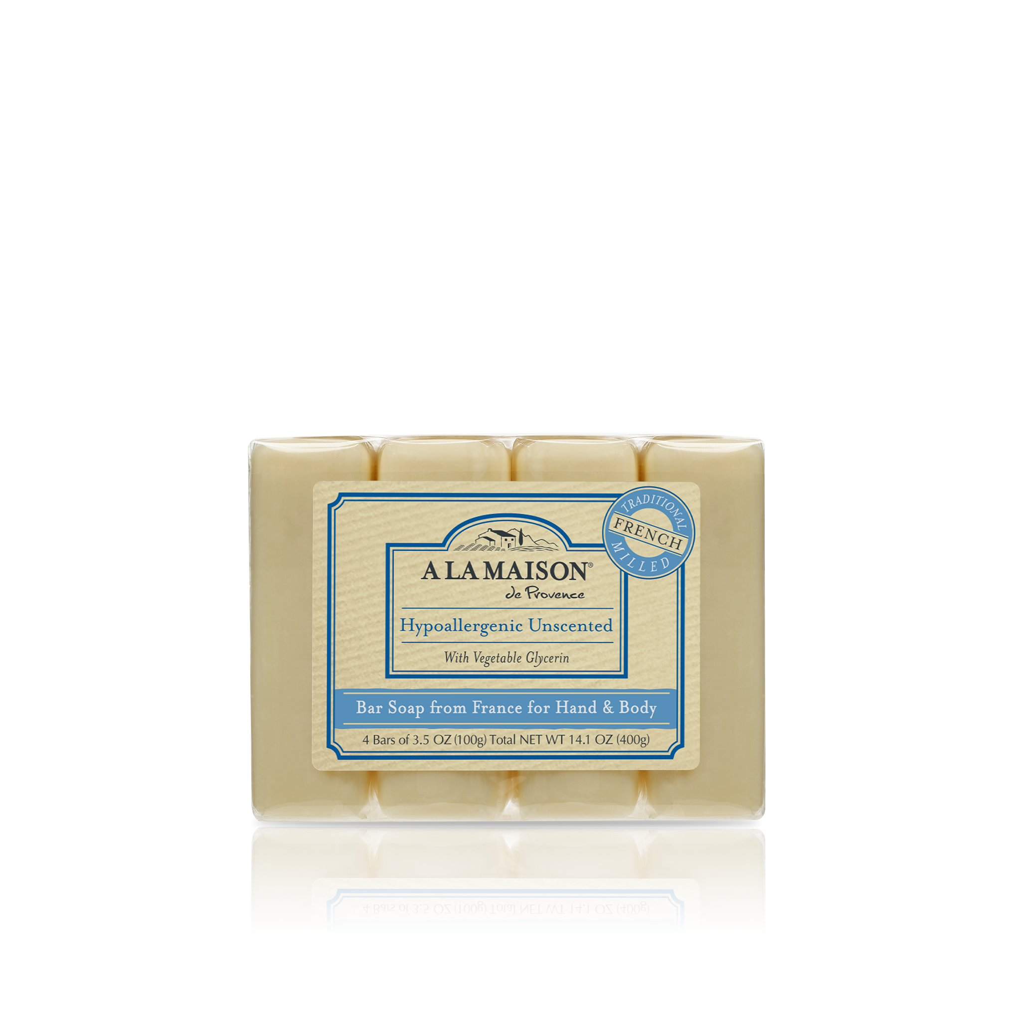 Hypoallergenic - Unscented Multi Pack Bar Soap 4x3.5oz – A la