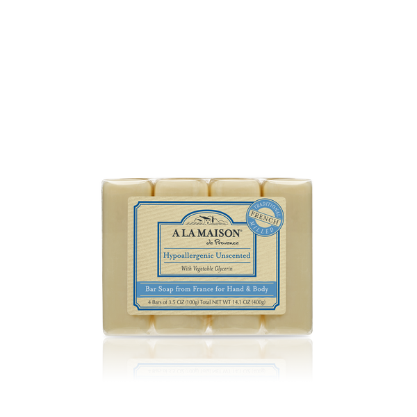 Hypoallergenic - Unscented Multi Pack Bar Soap 4x3.5oz – A la