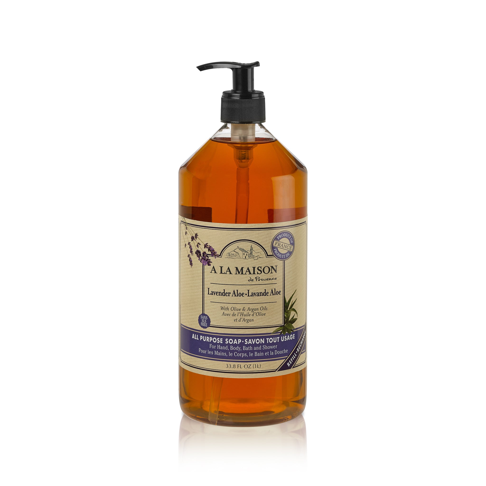 Lavender Aloe 1-Liter Refill Liquid Soap 33.8 fl.oz – A la Maison de  Provence
